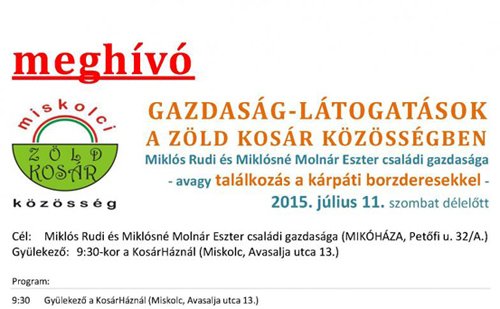 Gazdaságlátogatások Miskolc környékén