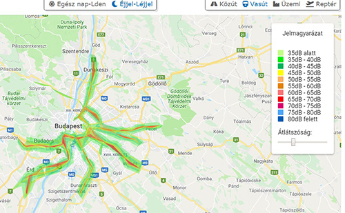A magyarországi nagyvárosok stratégiai zajtérképe elkészült